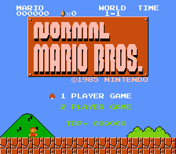 Normal Mario Bros Title Screen